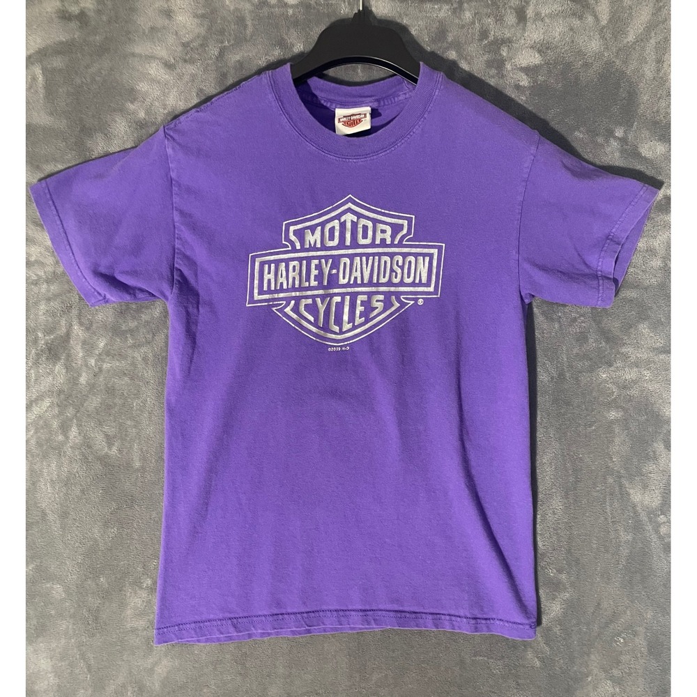 Harley-Davidson T-Shirt Small Purple Ray Price Raleigh NC 2009 Bar & Shield Logo